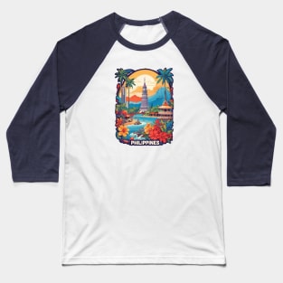 Vintage Travel Philippines Design Baseball T-Shirt